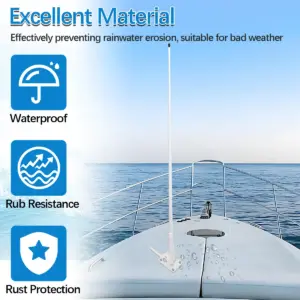 ABBREE 43 Inch Marine VHF Antenna 3.5 dB 8 S660b286780c54f4a99a01fbc1a90f717Y
