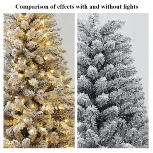 Flocked Christmas Tree 120-270cm with LED Lights 9 S6669fb8e25ad44ceb876d19c81e3fbddT