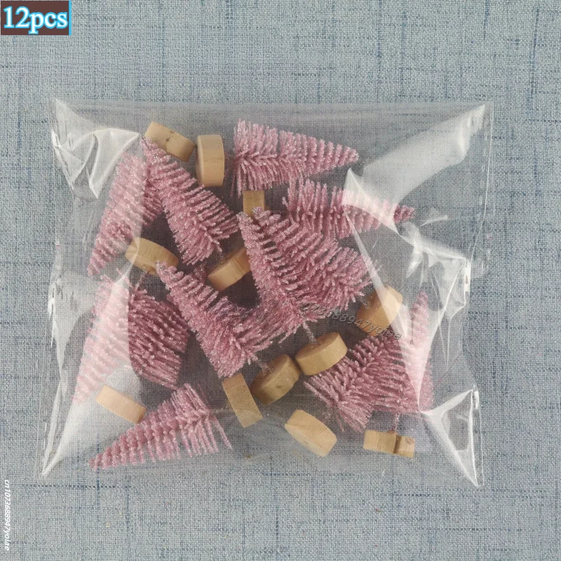 Colorful Miniature Christmas Tree Set with Glitter 8 Colorful Miniature Christmas Tree Set with Glitter - Image 8