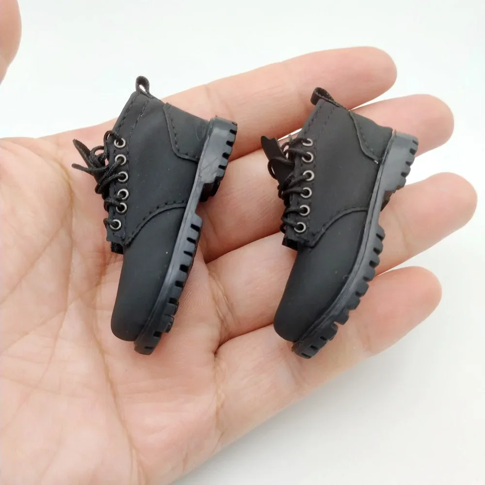 1/6 Scale Black Lace-Up Boots for Figures 2 1/6 Scale Black Lace-Up Boots for Figures - Image 2