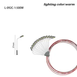 Miniature LED Street Lamps Set for Models 28 S67b665c917914f1d98579df2d5baf2edN 2