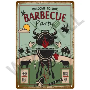 BBQ Zone Vintage Metal Tin Sign 20x30 cm 42 S67de530d01234e36a6be24c0a426de57l