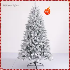 Flocked Christmas Tree 120-270cm with LED Lights 15 S687b8783ee0a44e8aef2633444c74434I