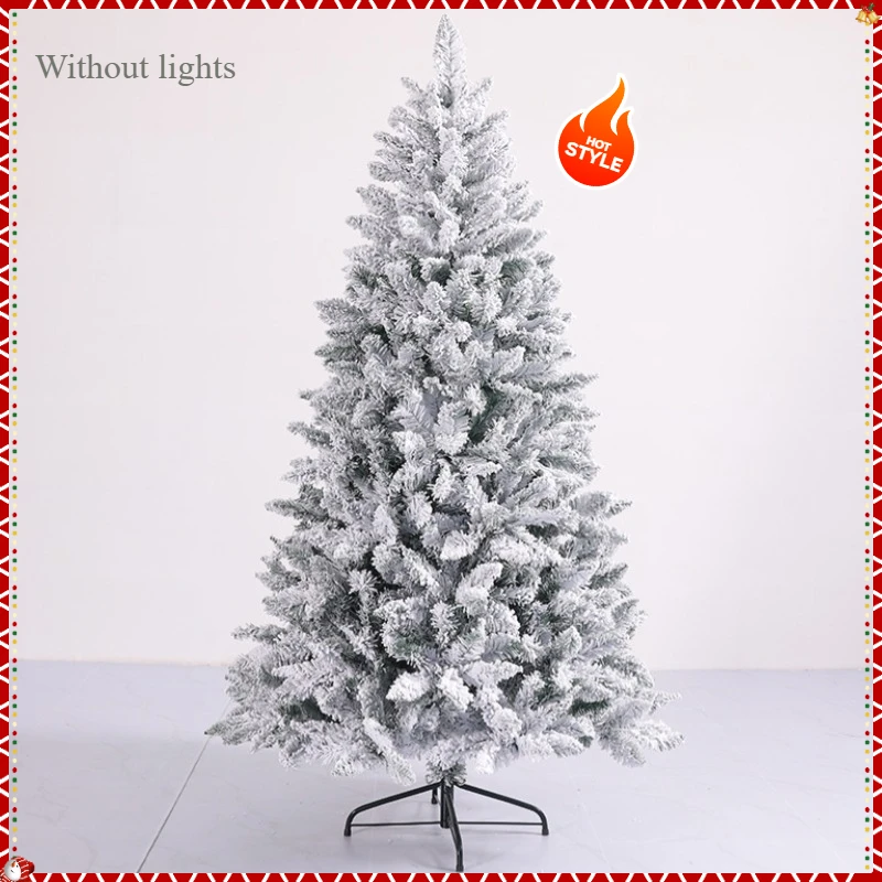 Flocked Christmas Tree 120-270cm with LED Lights 8 Flocked Christmas Tree 120-270cm with LED Lights - Image 8