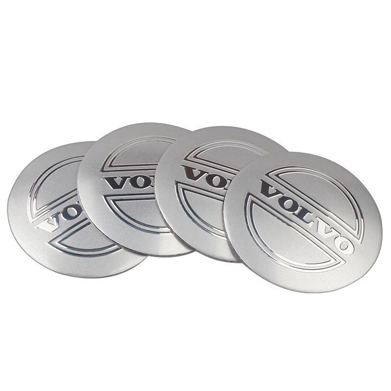 Black Aluminum Wheel Hub Caps Set for V40 & More 16 Black Aluminum Wheel Hub Caps Set for V40 & More - Image 16