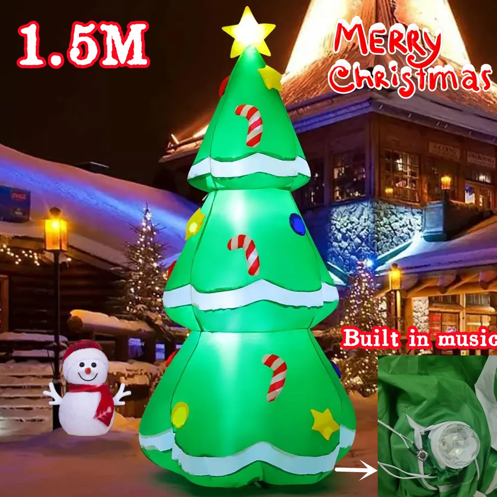 Vibrant 1.5m Inflatable Christmas Tree with Music 3 Vibrant 1.5m Inflatable Christmas Tree with Music - Image 3