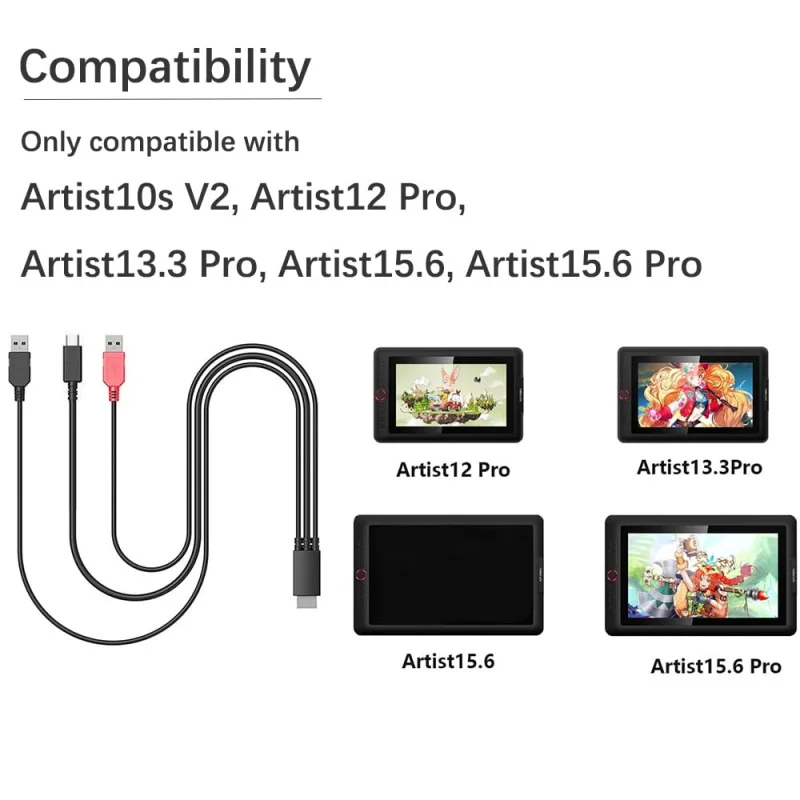 Xppen Artist 3-in-1 USB Cable for Tablets 1 Xppen Artist 3-in-1 USB Cable for Tablets