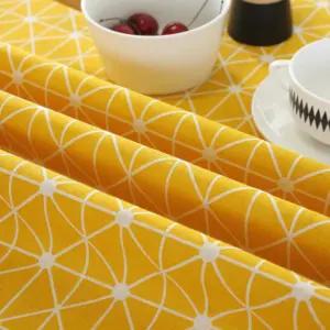 Vibrant Yellow Linen Round Tablecloth 120/150cm 10 S69891ef009194125ba286acaa1266648c