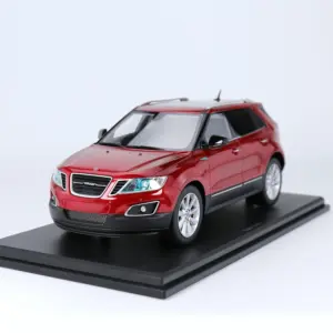 Red Saab 9-4X Resin Model 1:18 Scale by DNA