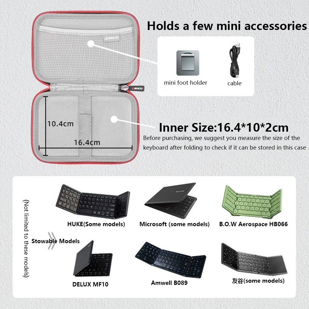 Gray Waterproof Portable Keyboard Case 3 Gray Waterproof Portable Keyboard Case - Image 3