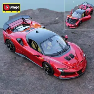 Yellow Ferrari SF90XX Stradale Diecast Model 1:24 Scale 9 S6a1f118e13224a12b46cf28ae98e3541q