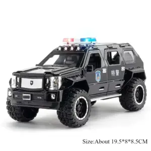 1:24 Diecast Police Car Model with Lights 18 S6abec849161b4a00a1c23968c87c8184N