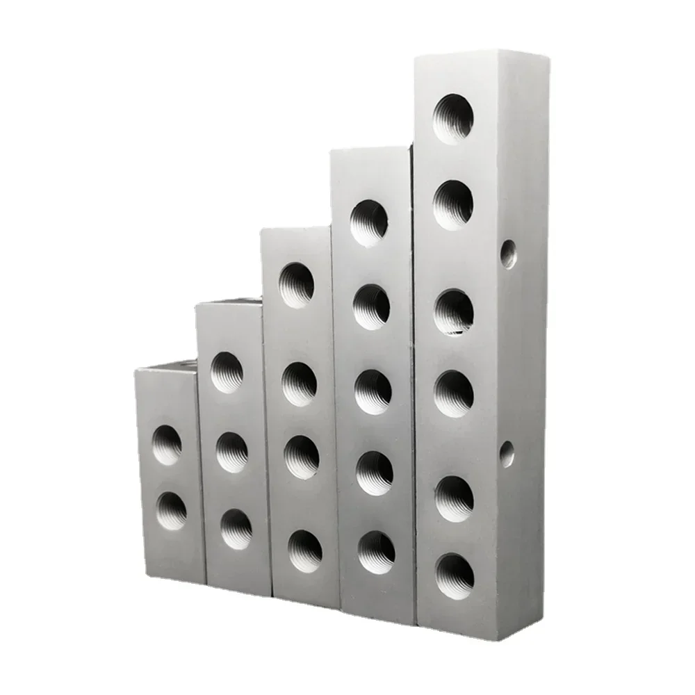 Aluminum Pneumatic Manifold Block 1/8-1/2 BSP 2 Aluminum Pneumatic Manifold Block 1/8-1/2 BSP - Image 2