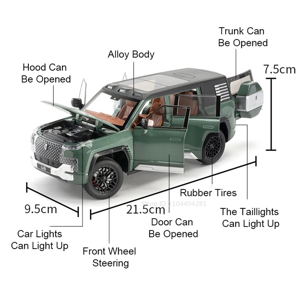 BYD U8 SUV Scale Model, 21.5cm Display Replica 4 BYD U8 SUV Scale Model, 21.5cm Display Replica - Image 4