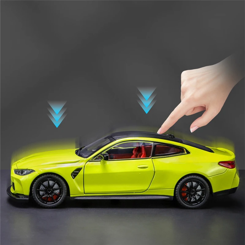 Yellow BMW M4 G82 1:24 Diecast Model 6 Yellow BMW M4 G82 1:24 Diecast Model - Image 6