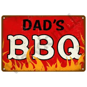 Retro BBQ Metal Sign for Outdoor Decor 43 S6b4221f33604429f9620dd635a69b651y 4