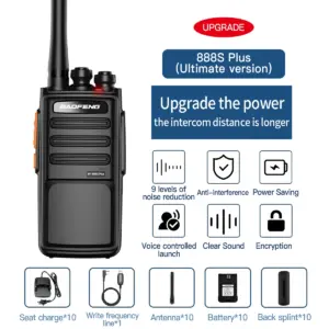 Set of 10 Baofeng BF-888SPLUS Walkie-Talkies 17 S6b69290f13cb4e45a708ada3ffc880168