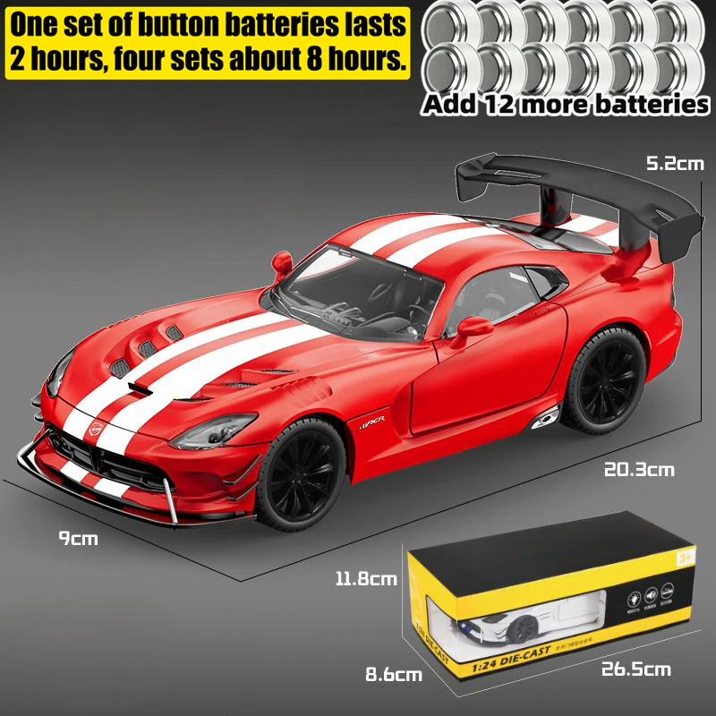 1:24 Scale Diecast 2016 Dodge Viper ACR Model 10 1:24 Scale Diecast 2016 Dodge Viper ACR Model - Image 10