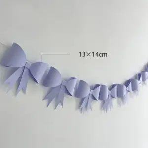 Pink Paper Garland Banner with Large Bows 18 S6cd1c6c151e242c3a65981bd87e73778S