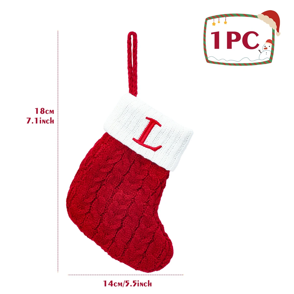Festive Christmas Stocking with Letter Decor 34 Festive Christmas Stocking with Letter Decor - Image 34