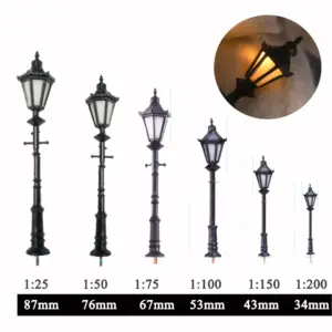 Miniature LED Street & Garden Lamps Set