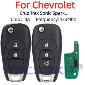 Chevrolet Flip Remote Key Fob 2/3/4 Buttons
