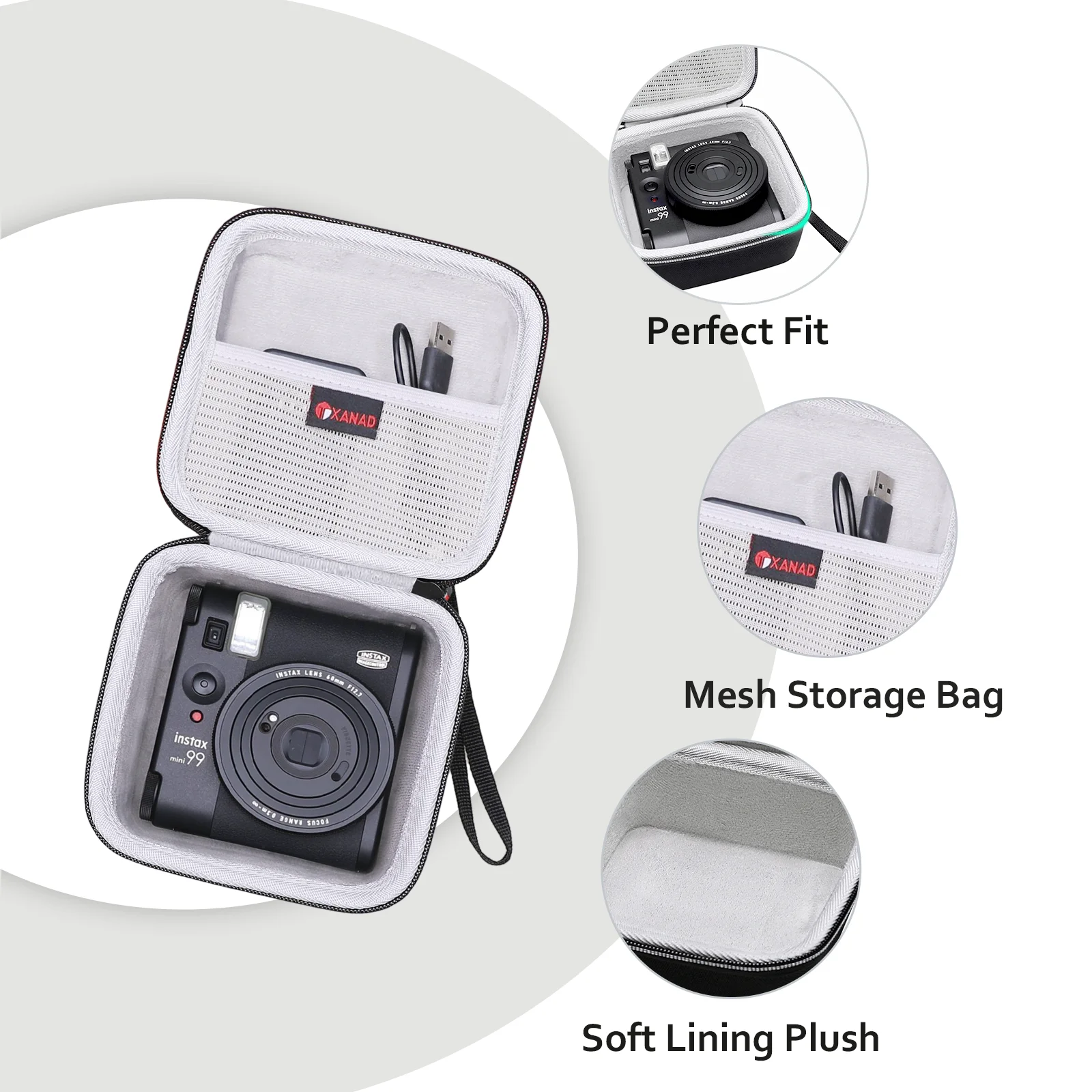 Black Hard Case for Fuji Instax Mini Cameras 3 Black Hard Case for Fuji Instax Mini Cameras - Image 3