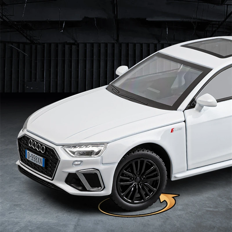 2024 Audi A4 1:32 Diecast Model in White 4 2024 Audi A4 1:32 Diecast Model in White - Image 4