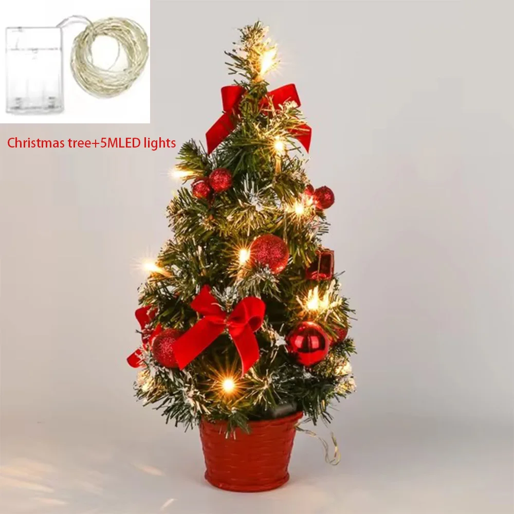 Miniature Pre-lit Artificial Christmas Tree in Vibrant Colors 8 Miniature Pre-lit Artificial Christmas Tree in Vibrant Colors - Image 8