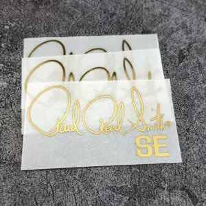 Gold PRS SE Metal Decal Set for Guitar Pegheads