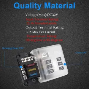 Waterproof 6-Way Automotive Fuse Box 10 S6fbc664c06e24896a7a4629c20f7f4daA