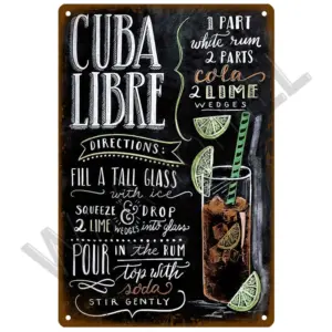 Vintage Cocktail Decorative Tin Sign 20x30 cm 36 S6fd5e33c16894743be54a44684fe2325H