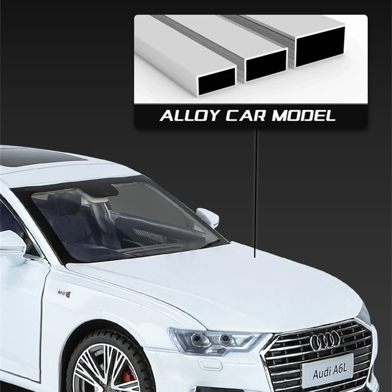 White 1:18 Audi A6 Diecast Model Collection 2 White 1:18 Audi A6 Diecast Model Collection - Image 2