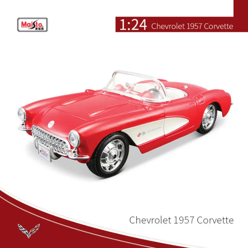 1957 Chevrolet Corvette 1:24 Diecast Model 2 1957 Chevrolet Corvette 1:24 Diecast Model - Image 2