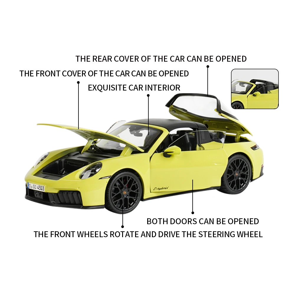 Porsche 911 Targa 4 GTS 1:18 Die-Cast Model 2 Porsche 911 Targa 4 GTS 1:18 Die-Cast Model - Image 2