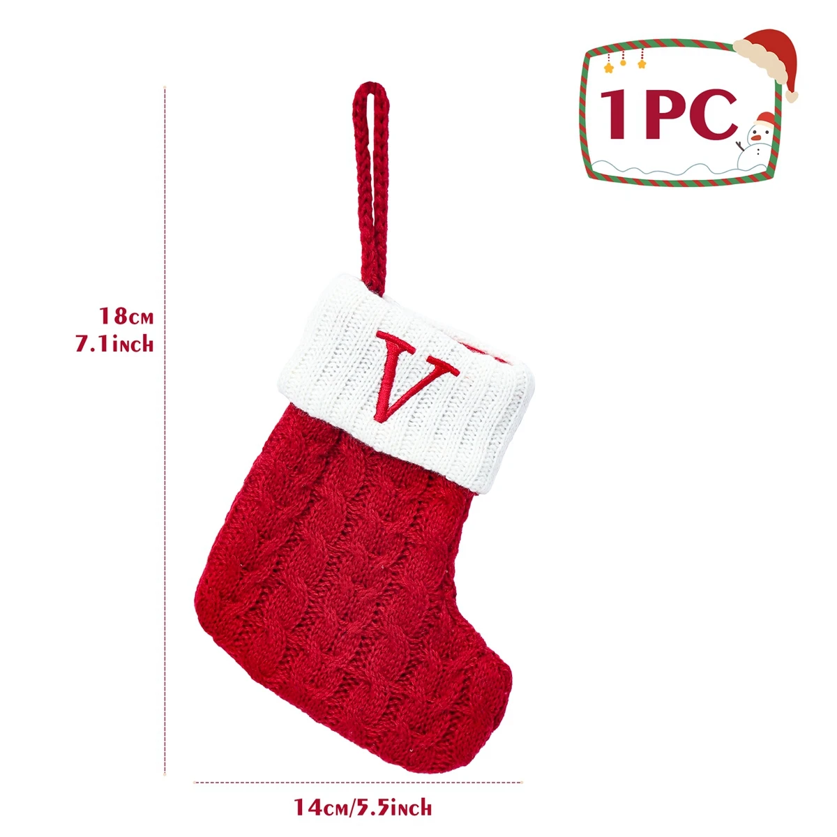 Festive Christmas Stocking with Letter Decor 24 Festive Christmas Stocking with Letter Decor - Image 24