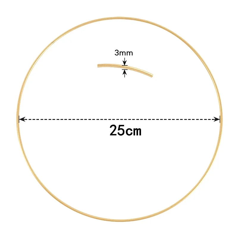 Gold Metal Wreath Ring Hoop for Crafts 9 Gold Metal Wreath Ring Hoop for Crafts - Image 9