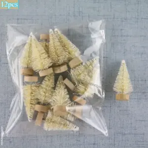 Colorful Miniature Christmas Tree Set with Glitter 22 S71edf341b57645f3b377d0294be51c05N