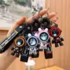 Lightning Bear Astronaut Keychain in Vibrant Colors