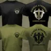 Men's Military T-shirt with Graphic Prints