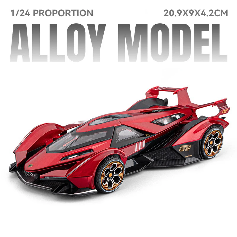 Purple Lamborghini 1:24 Scale Diecast Model 6 Purple Lamborghini 1:24 Scale Diecast Model - Image 6