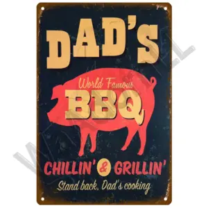 BBQ Zone Vintage Metal Tin Sign 20x30 cm 30 S736be8f08f474c9d97bd7d9dacb464dfe