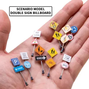 Miniature Traffic Signs Set for Dioramas