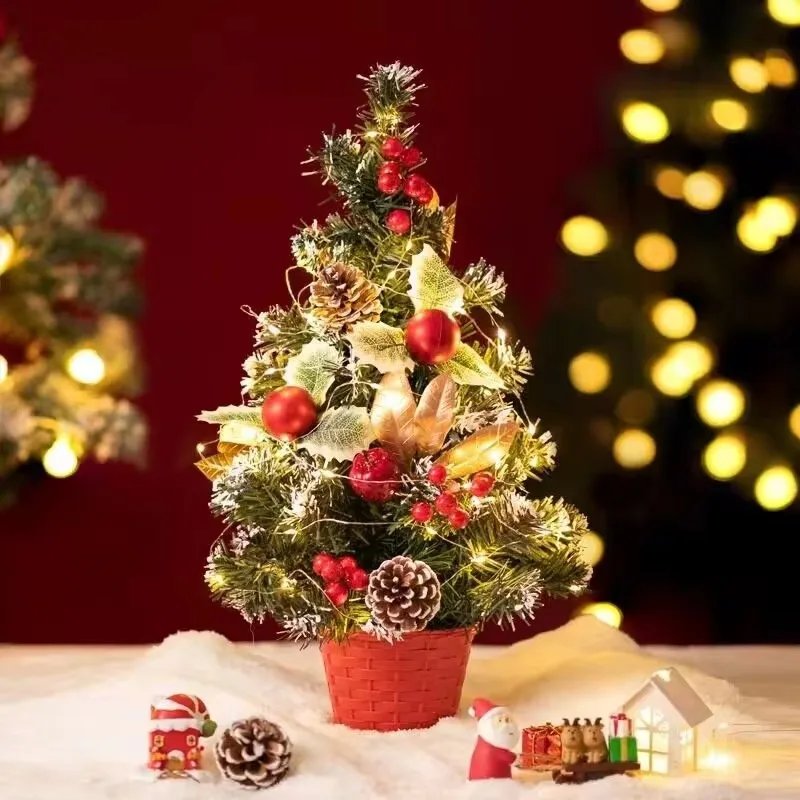 Miniature Pre-lit Artificial Christmas Tree in Vibrant Colors 4 Miniature Pre-lit Artificial Christmas Tree in Vibrant Colors - Image 4