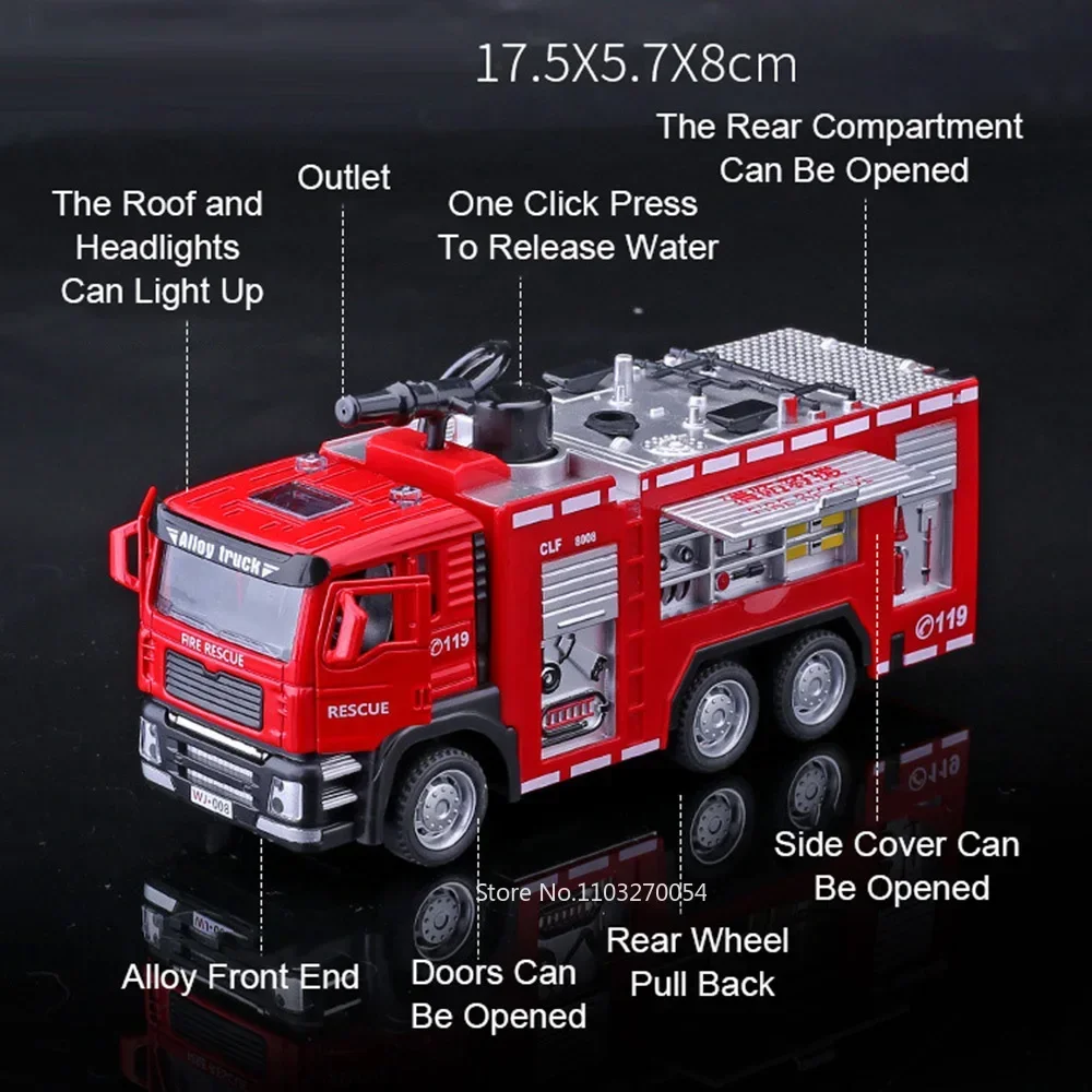 Realistic Fire Rescue Truck Model 1:32 Scale 6 Realistic Fire Rescue Truck Model 1:32 Scale - Image 6