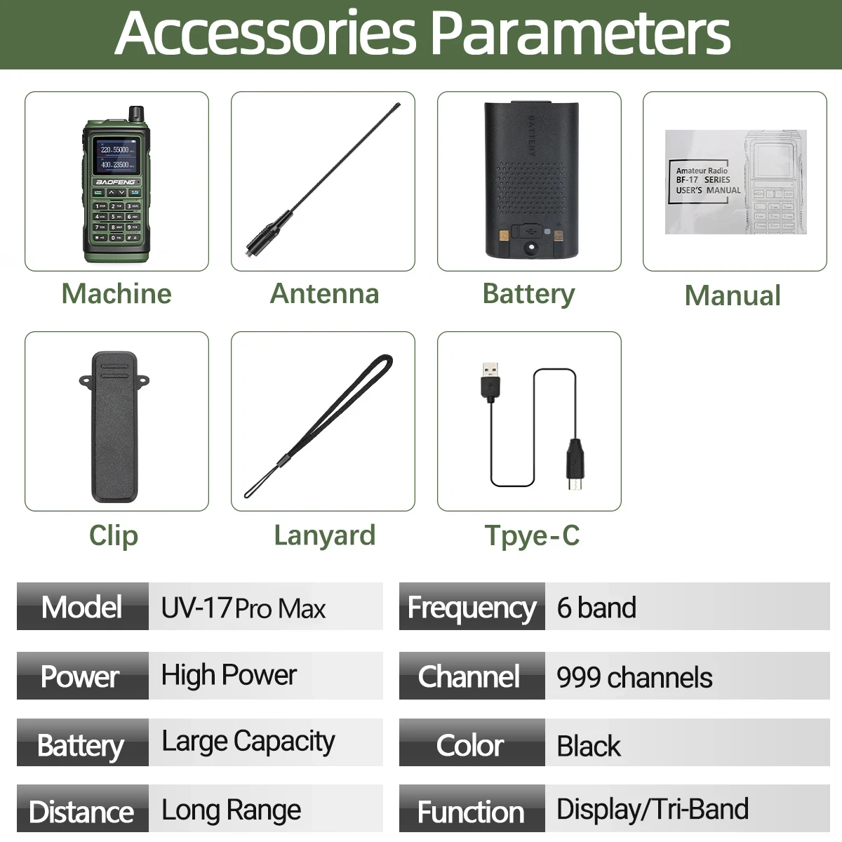 Baofeng UV-17 Air Band Walkie Talkie 5 Baofeng UV-17 Air Band Walkie Talkie - Image 5