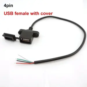 USB Female Connector with Dust-Proof Cover 14 S74acef501ff04ad0b1d88b10fca2ee65g