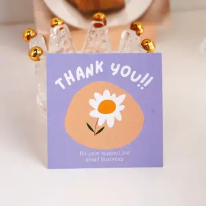 Colorful Thank You Cards Set (50 Pack, 6x6 cm) 17 S753b975ffa2b456c8c41878341c0e267H 2