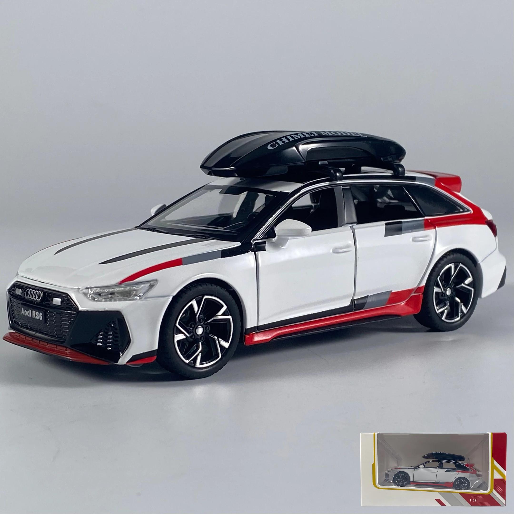 Audi RS6 Avant Wagon 1:32 Diecast Model in Black 11 Audi RS6 Avant Wagon 1:32 Diecast Model in Black - Image 11