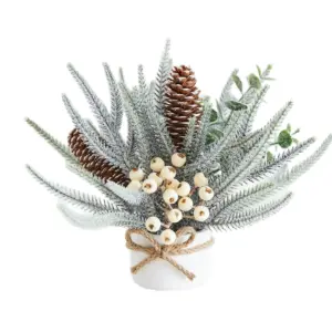 25cm Festive Mini Christmas Tree for Table Decor 9 S75e9d4d1d3ea4425a912de4af44ec1535